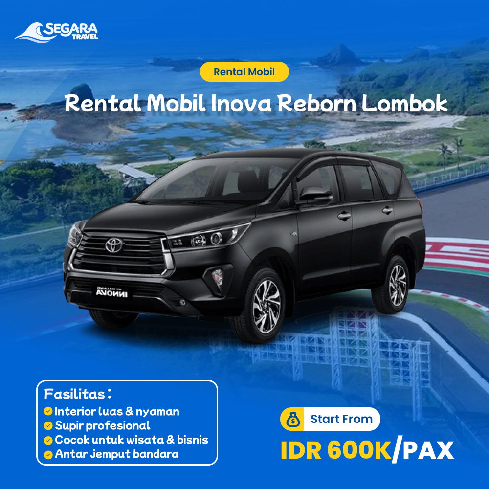 Toyota Kijang Innova Reborn rental mobil di Lombok Segara Travel